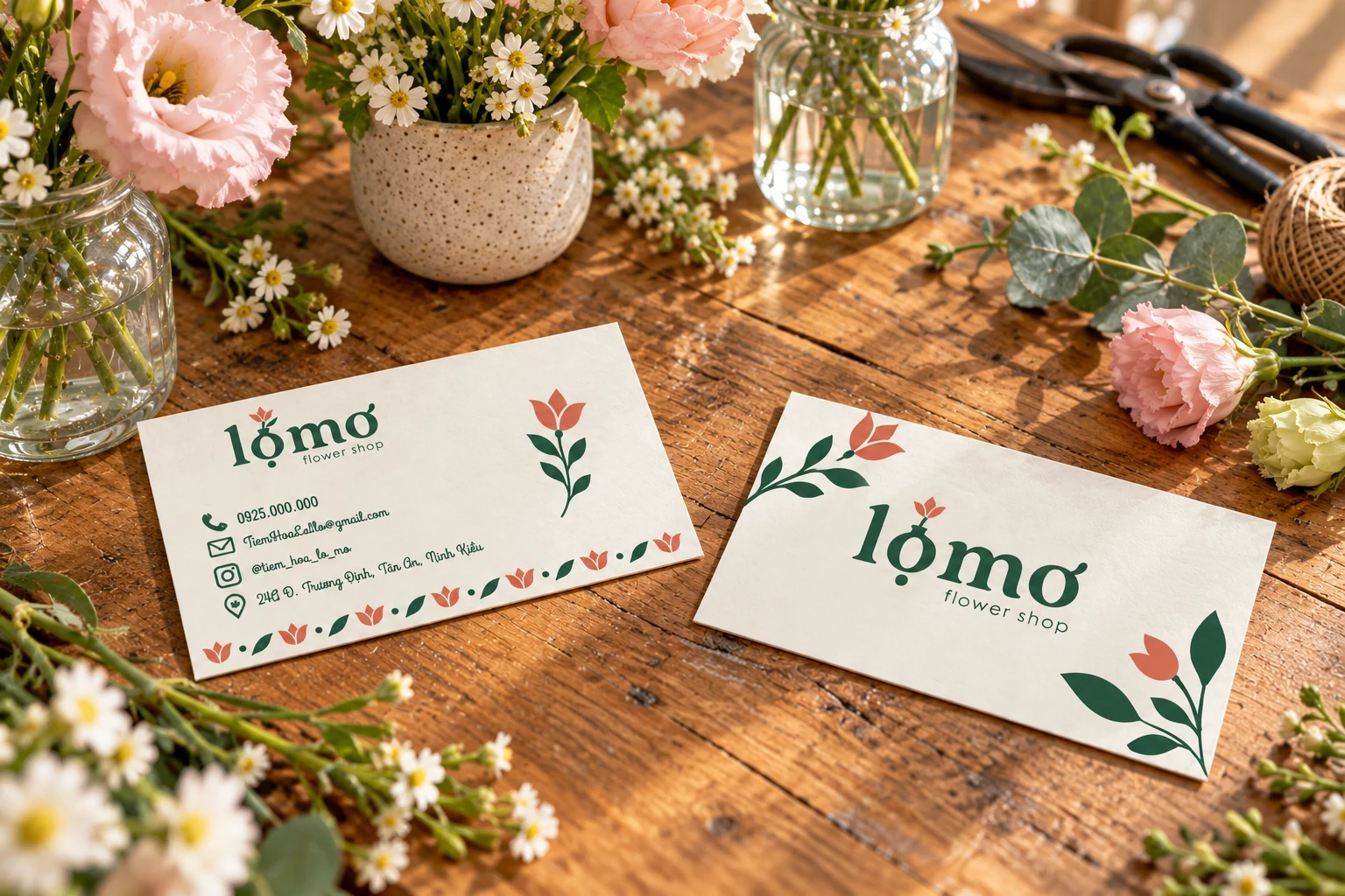 Danh thiếp (Business Card) — Phối cảnh Mockup