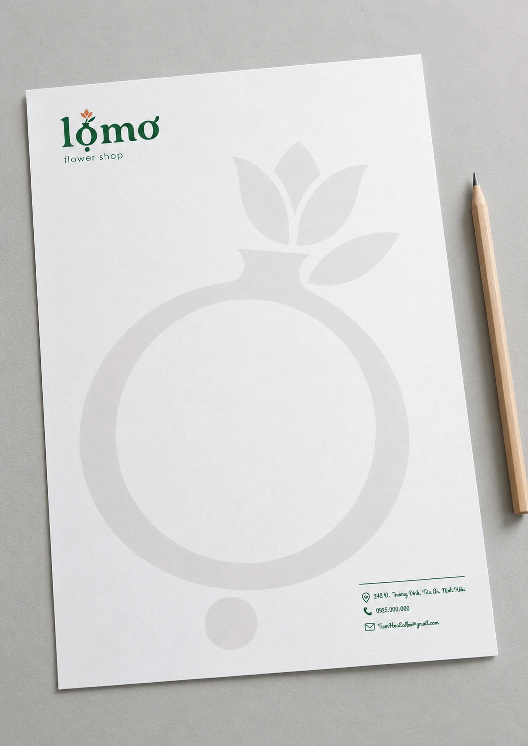 Giấy tiêu đề A4 (Letterhead) — Phối cảnh Mockup