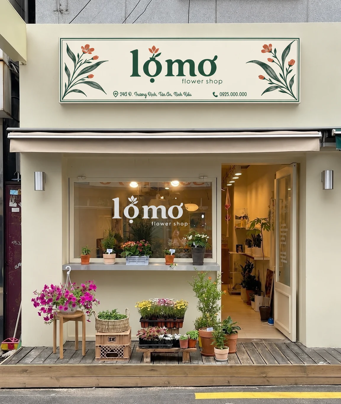 Bảng hiệu cửa hàng (Storefront Signboard) — Phối cảnh Mockup