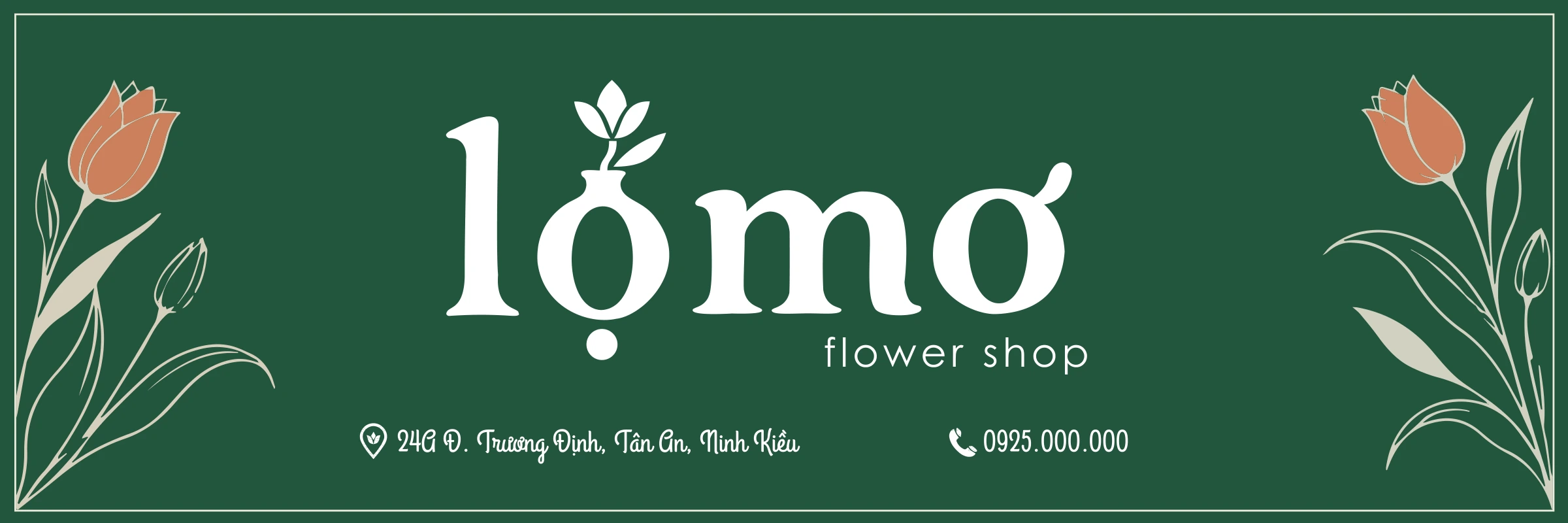 Bảng hiệu cửa hàng (Storefront Signboard) — Artboard 2 — Phương án nền xanh rừng